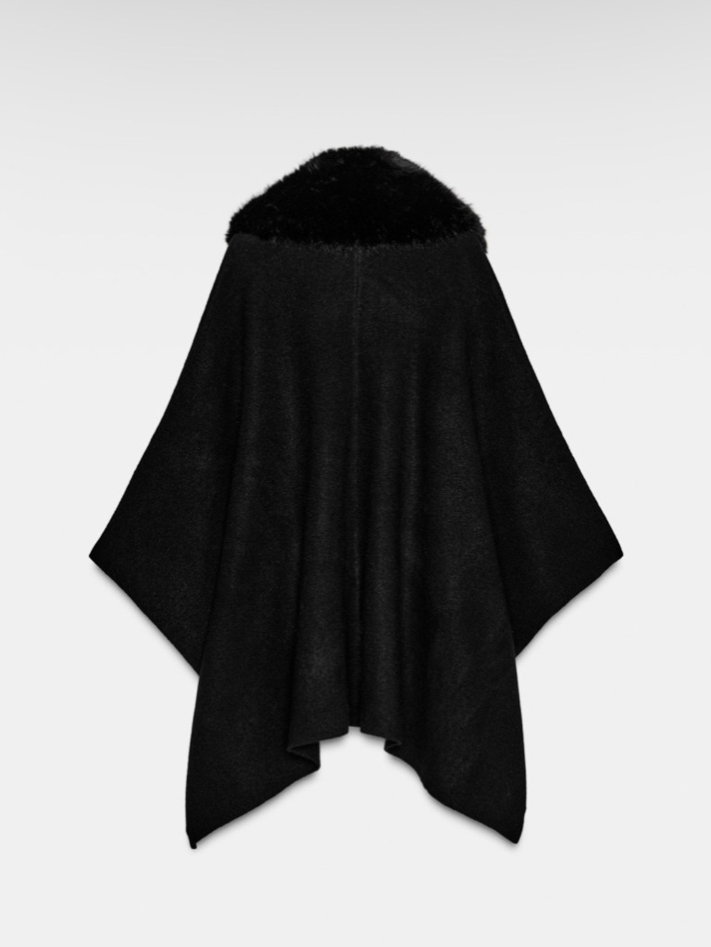 Zara Knit Fur Cape in Black, Sz Medium - Picture 3 of 16